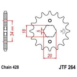 Звездочка передняя JT Sprockets (шаг 428 ) JT JTF264